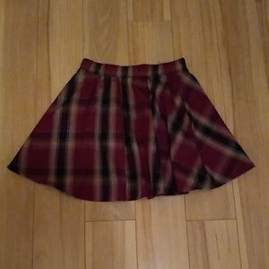 Plaid mini skirt